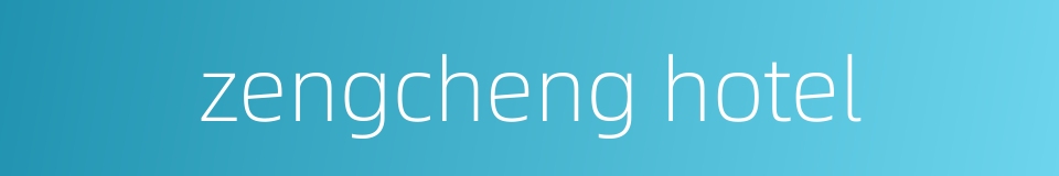 zengcheng hotel的同义词