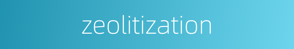 zeolitization的同义词