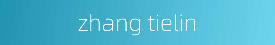 zhang tielin的同义词