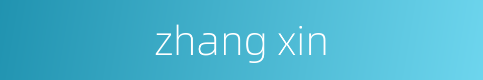 zhang xin的同义词