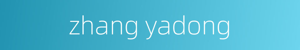 zhang yadong的同义词