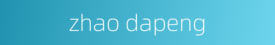 zhao dapeng的同义词