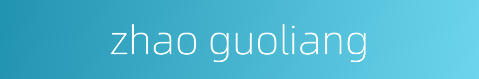zhao guoliang的同义词