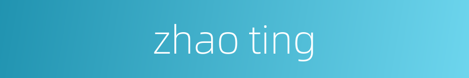 zhao ting的同义词