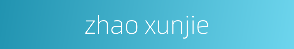 zhao xunjie的同义词