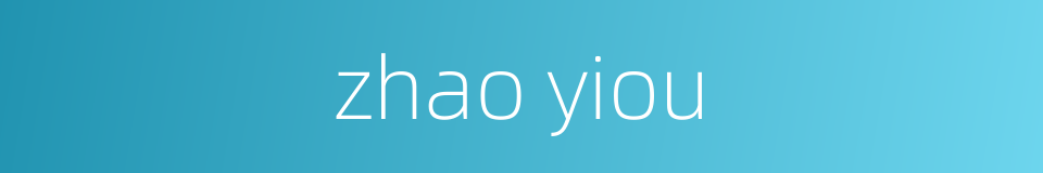 zhao yiou的同义词