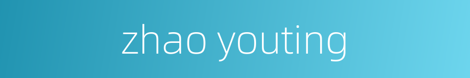 zhao youting的同义词