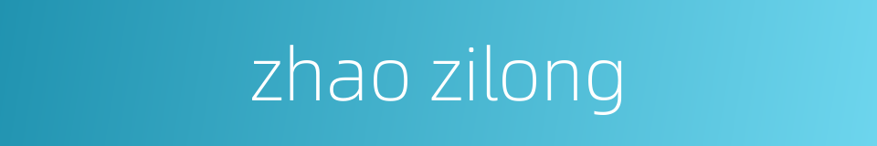zhao zilong的同义词