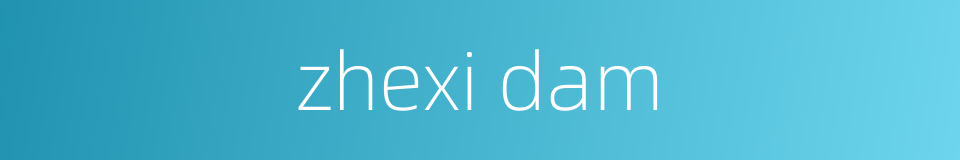 zhexi dam的同义词