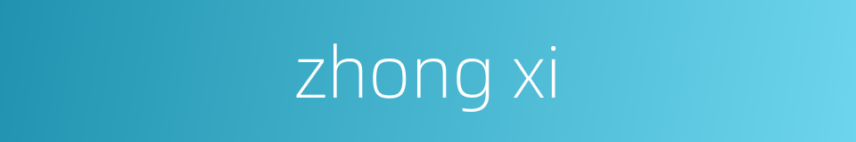 zhong xi的同义词