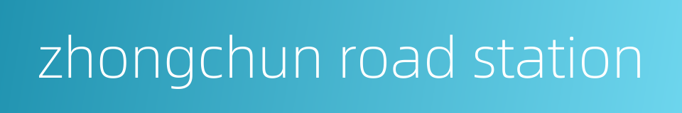 zhongchun road station的同义词