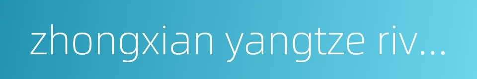 zhongxian yangtze river bridge的同义词