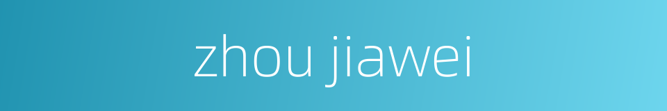 zhou jiawei的同义词