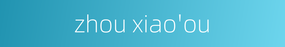zhou xiao'ou的同义词