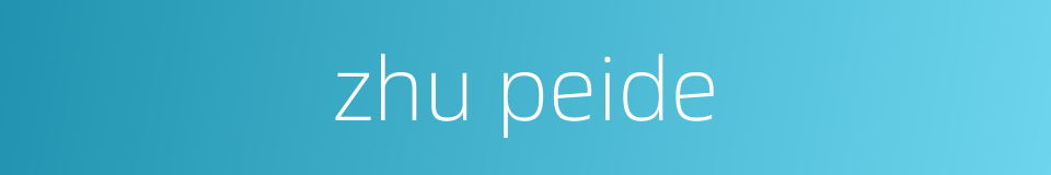 zhu peide的同义词