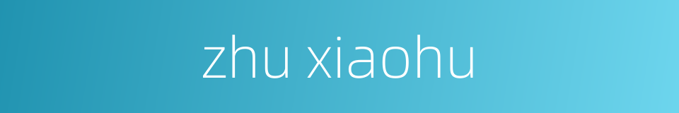 zhu xiaohu的同义词