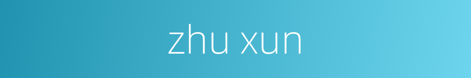 zhu xun的同义词