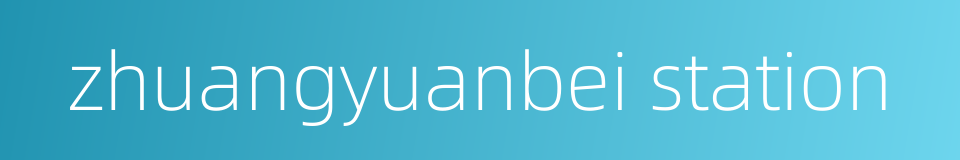 zhuangyuanbei station的同义词