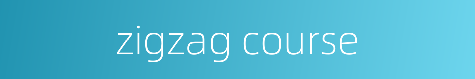 zigzag course的同义词