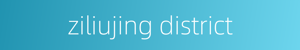 ziliujing district的同义词