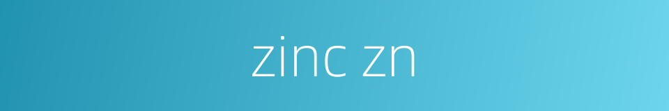 zinc zn的同义词