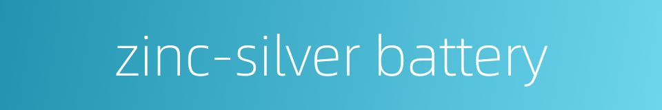 zinc-silver battery的同义词