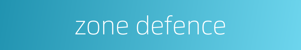 zone defence的同义词