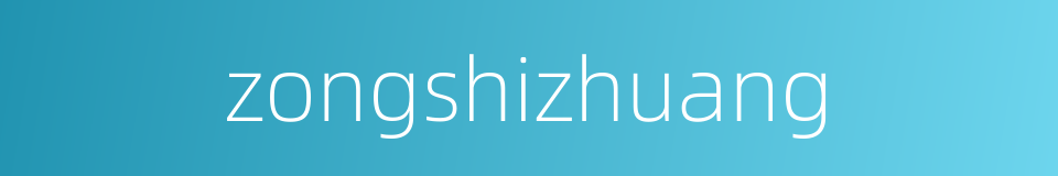 zongshizhuang的同义词