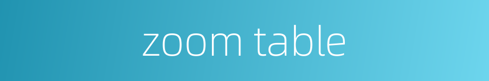 zoom table的同义词