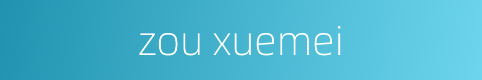 zou xuemei的同义词