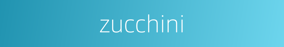 zucchini的同义词