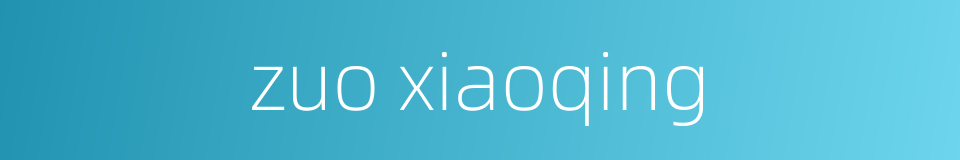 zuo xiaoqing的同义词