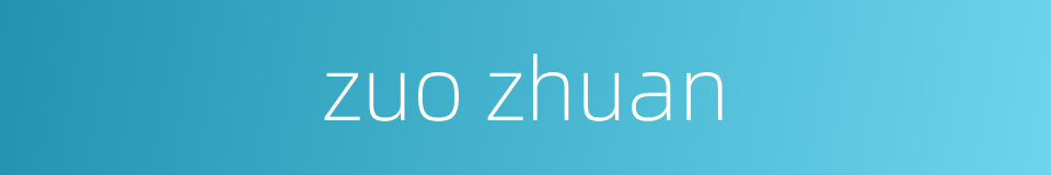 zuo zhuan的同义词