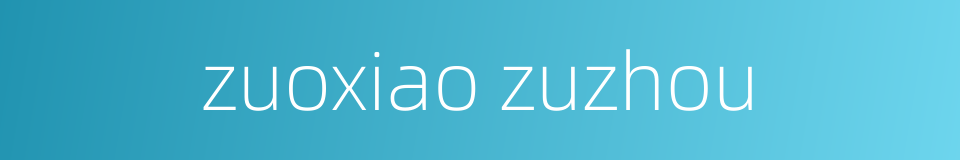 zuoxiao zuzhou的同义词